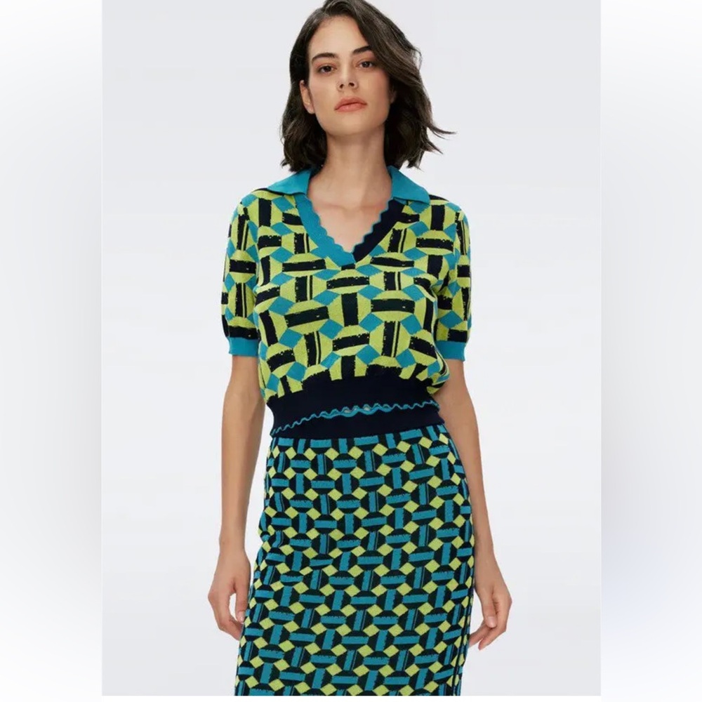 Diane von Furstenberg Lyla Skirt large and Hannah Top XL